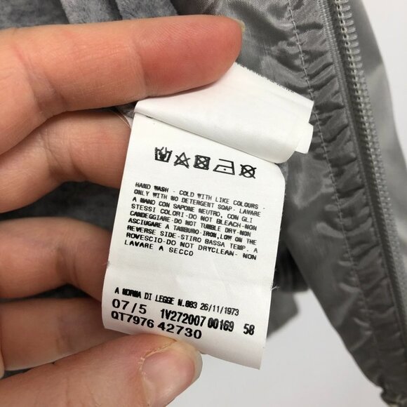 Versace Sport  silver hooded windbreaker cropped drawstring hem womens SP - Picture 12 of 15